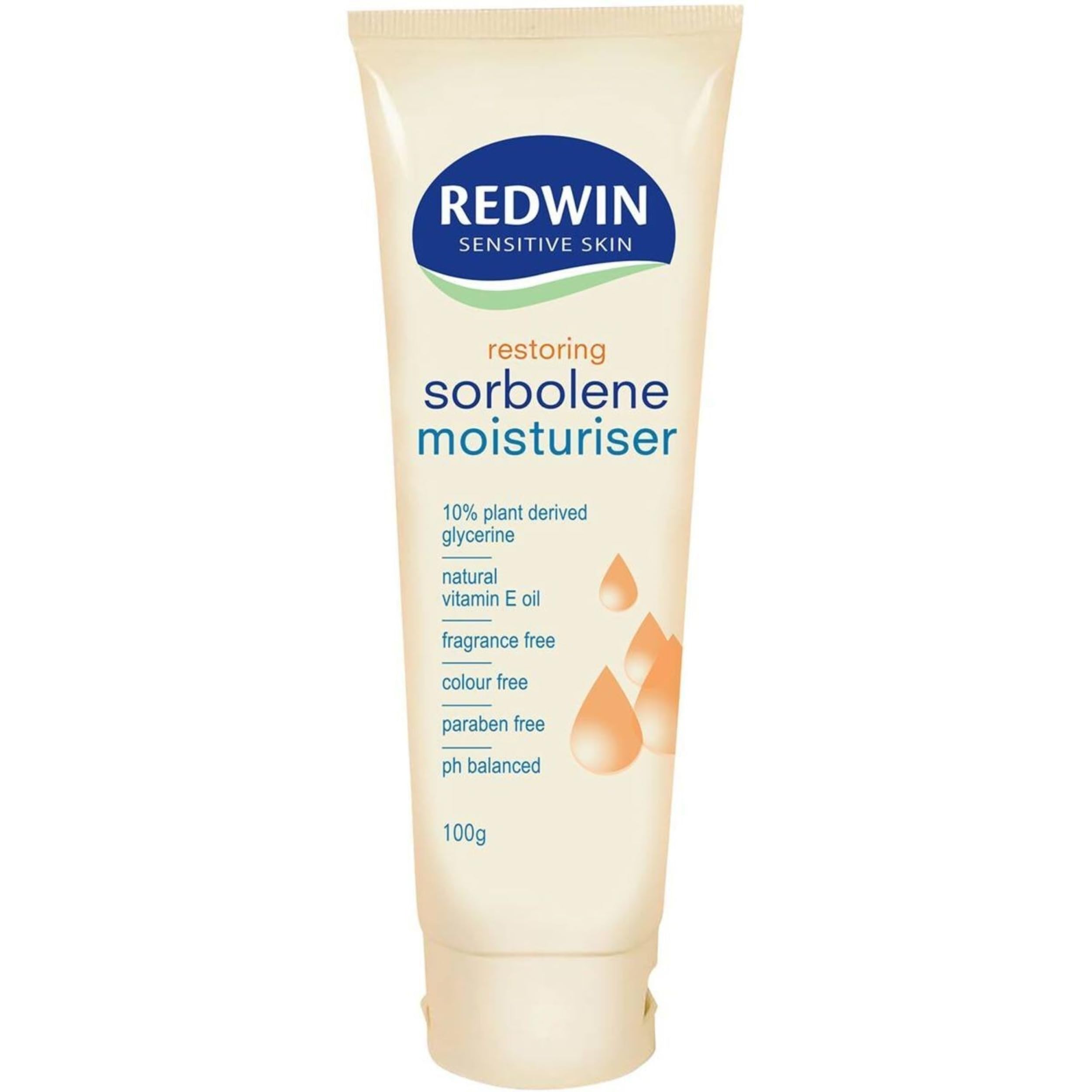 Redwin Sorbolene Cream with Vitamin E 120g tube front view