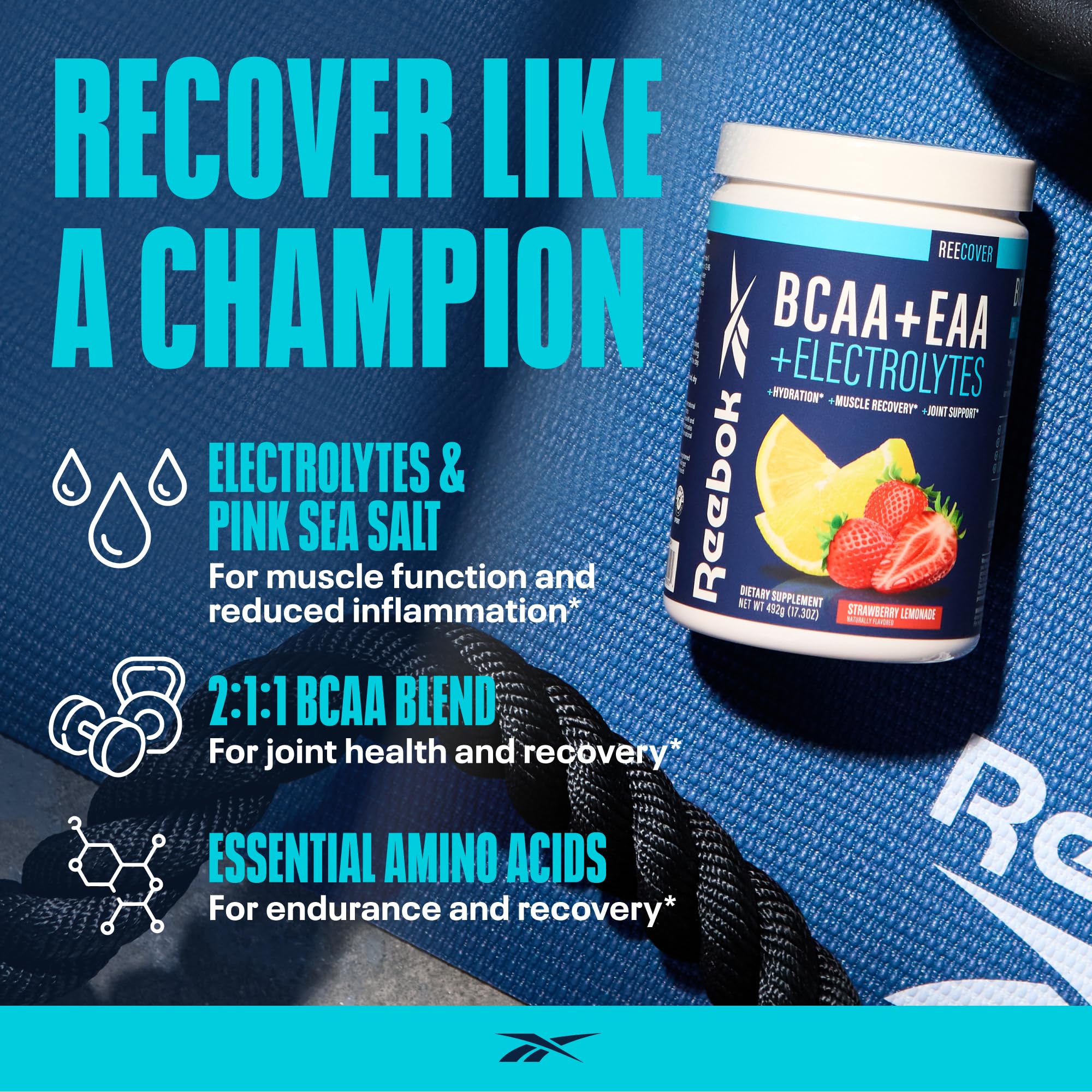 Reebok [REE]COVER BCAAs 567g nutritional information