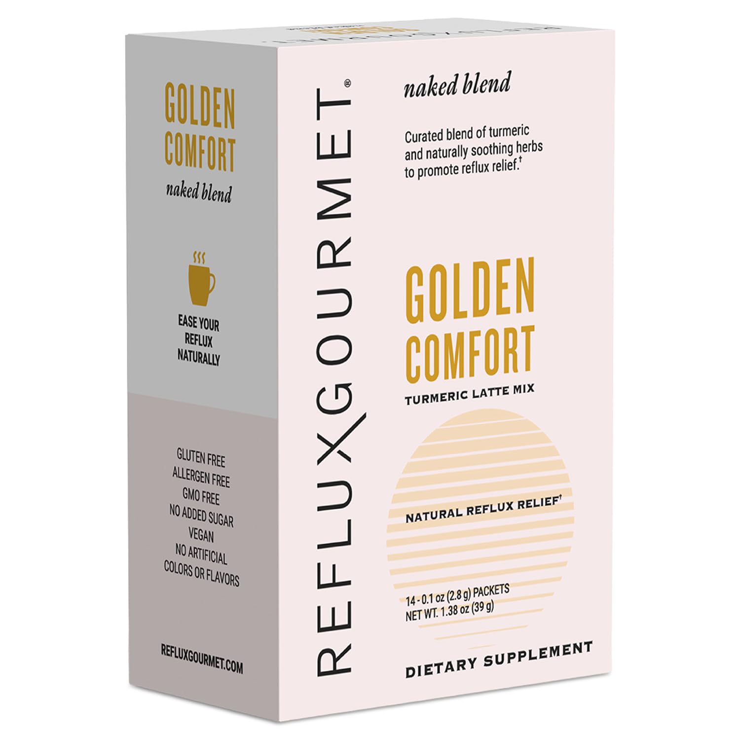 REFLUX GOURMET Golden Comfort turmeric latte mix ingredients close-up