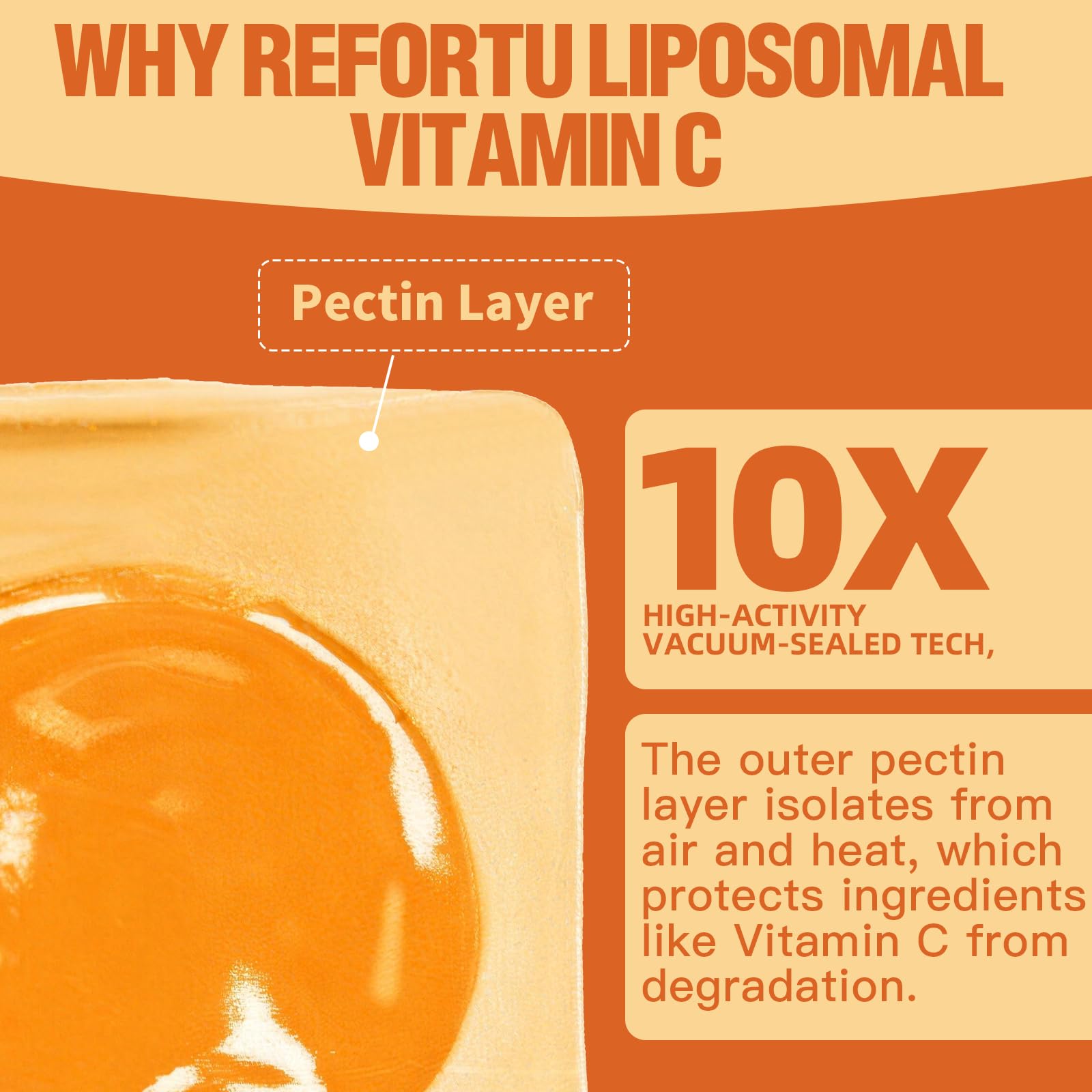 Refortu Liposomal Vitamin C Gummies packaging side view