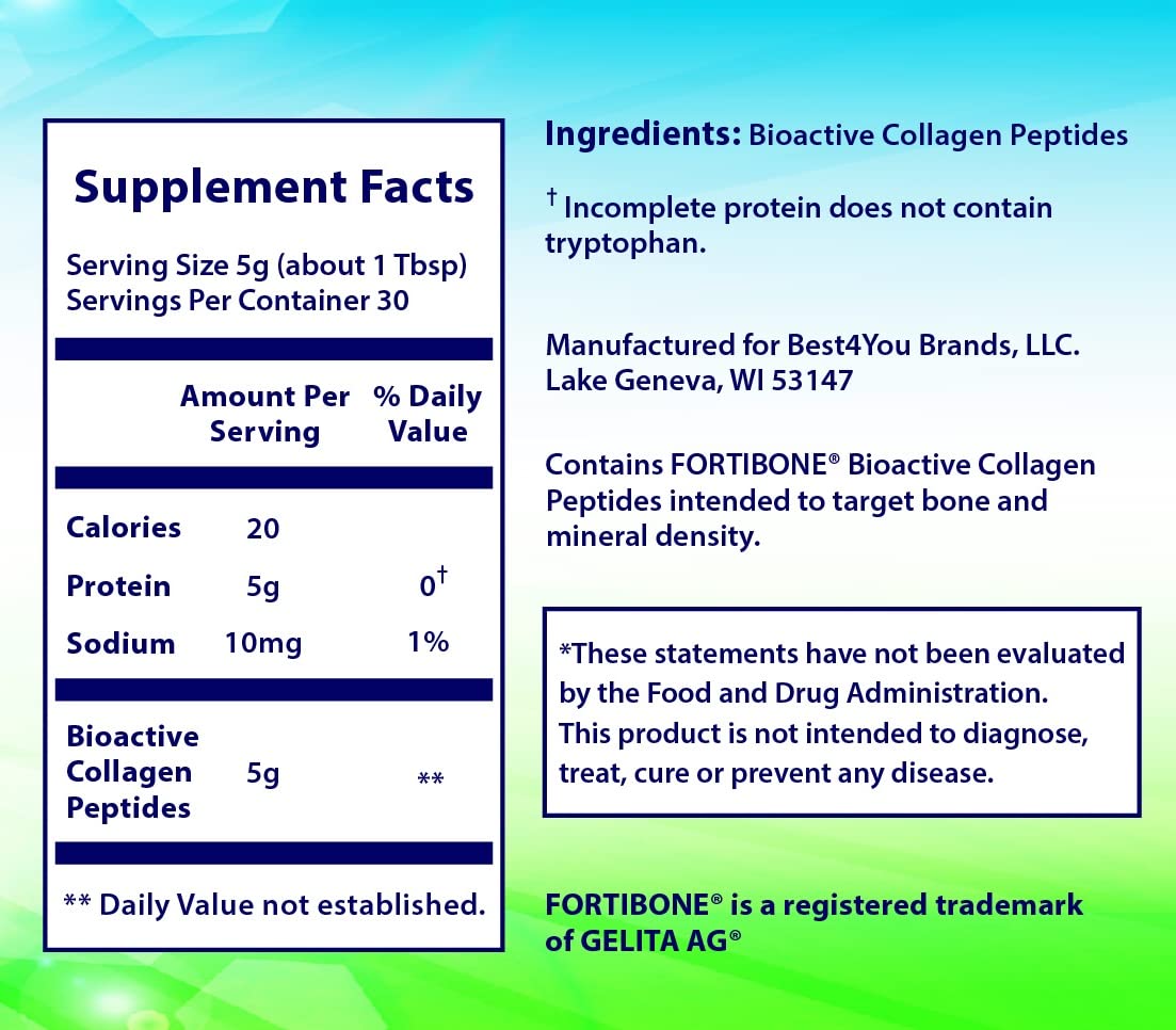 ReGenos Bone Health Collagen Supplement 150g being mixed in a smoothie
