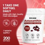 Regpem Divani Astaxanthin softgels opened bottle