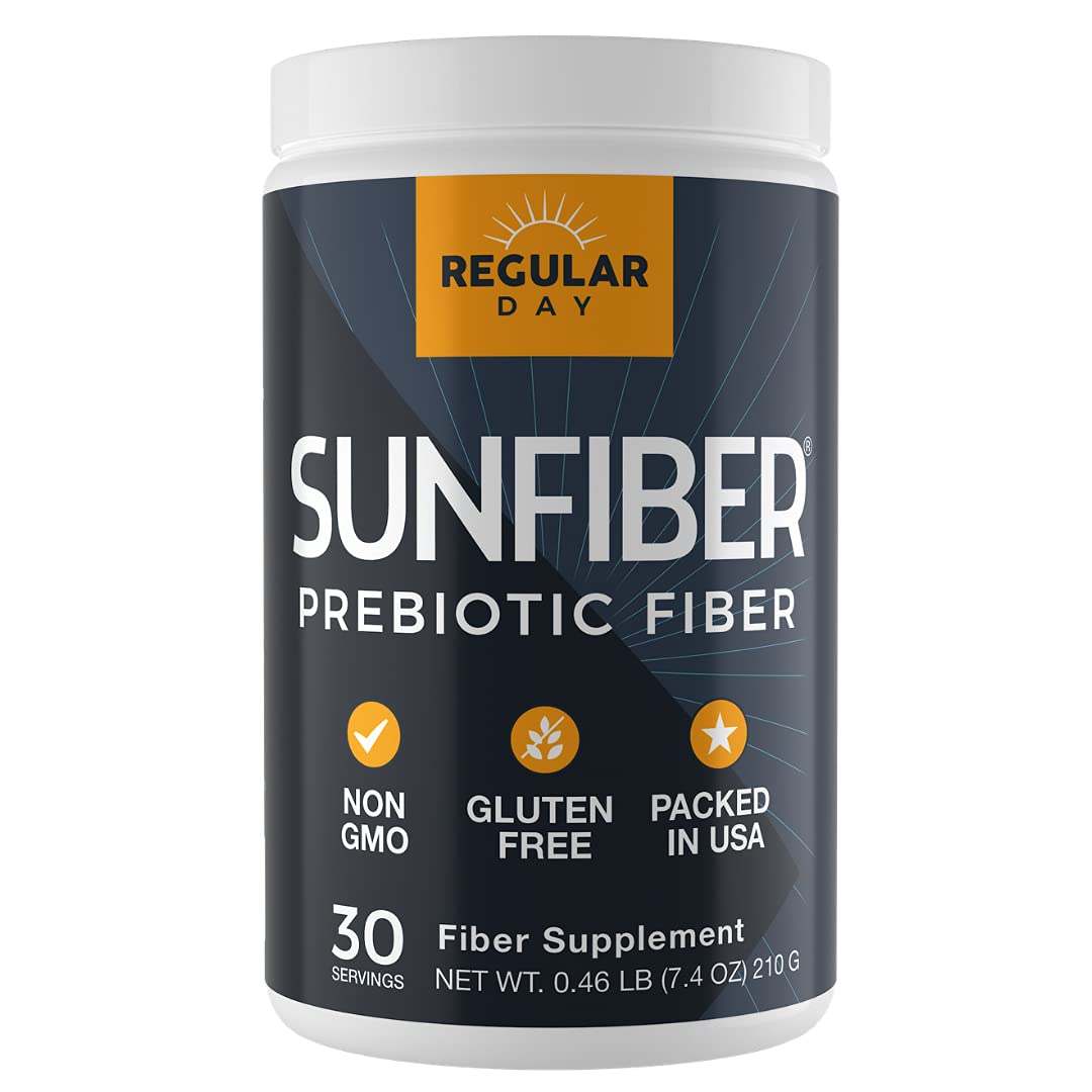 REGULAR DAY Sunfiber gluten-free soluble fibre supplement front view