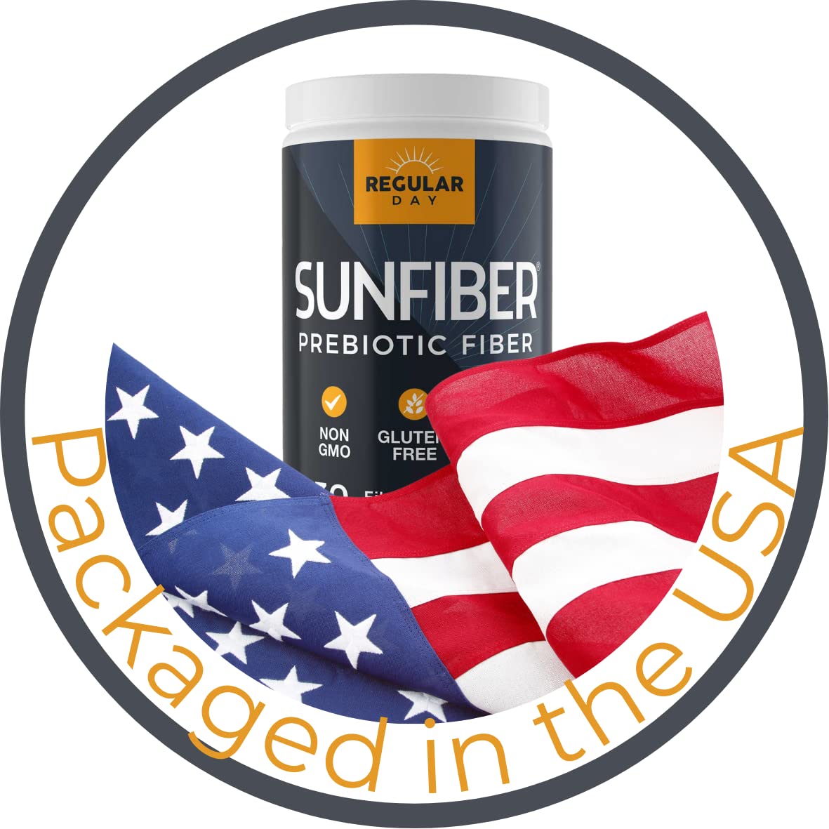 REGULAR DAY Sunfiber supplement in a health-focused kitchen setting