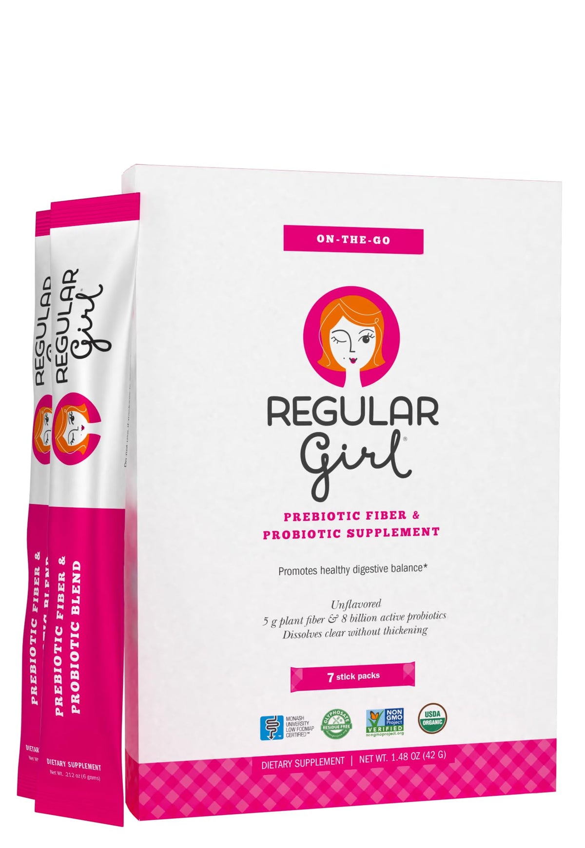 Regular Girl Prebiotic Powder front view packaging