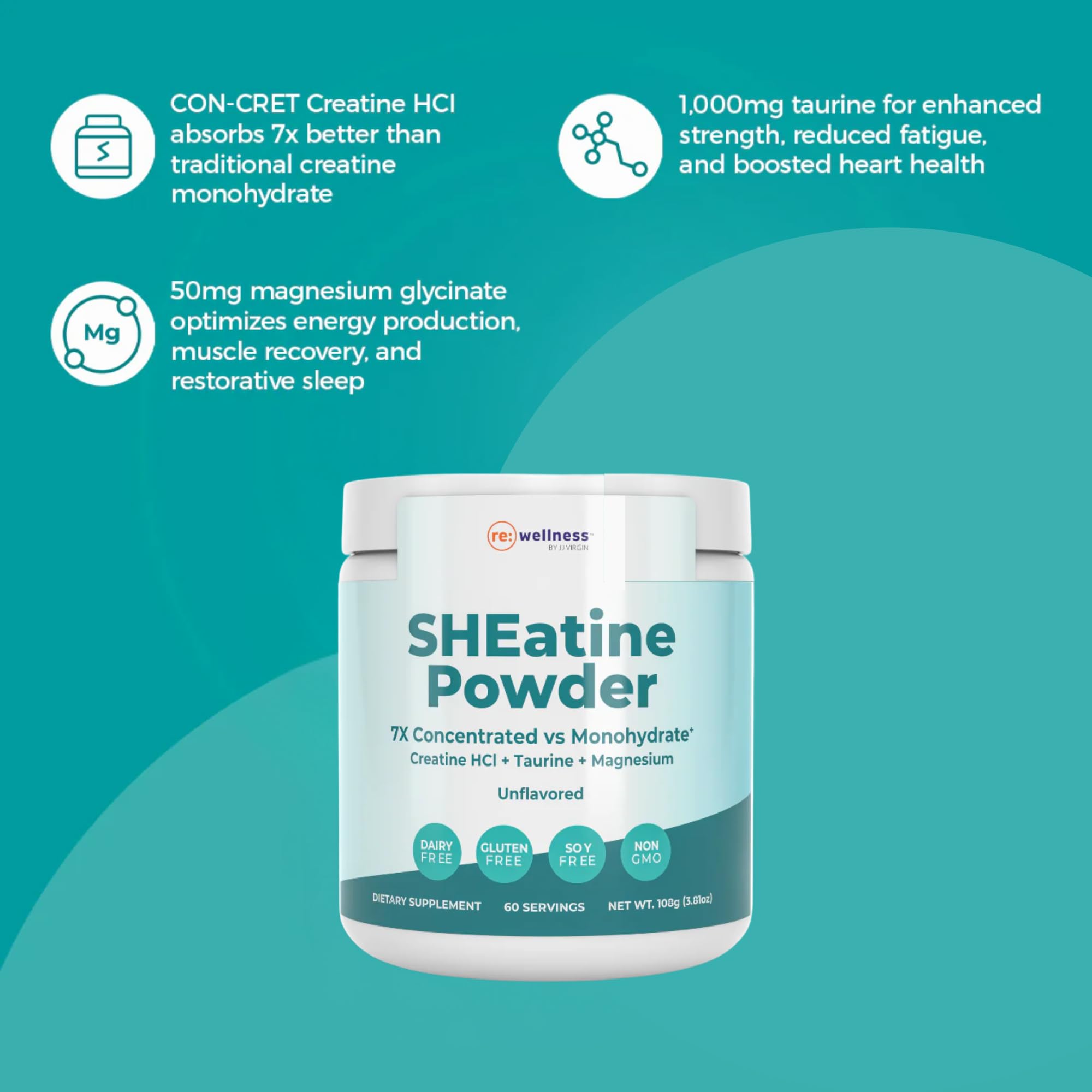 Reignite Wellness Creatine HCl Powder 191g packaging