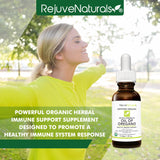 RejuveNaturals Extra Strength Organic Oil of Oregano 86g dropper in use