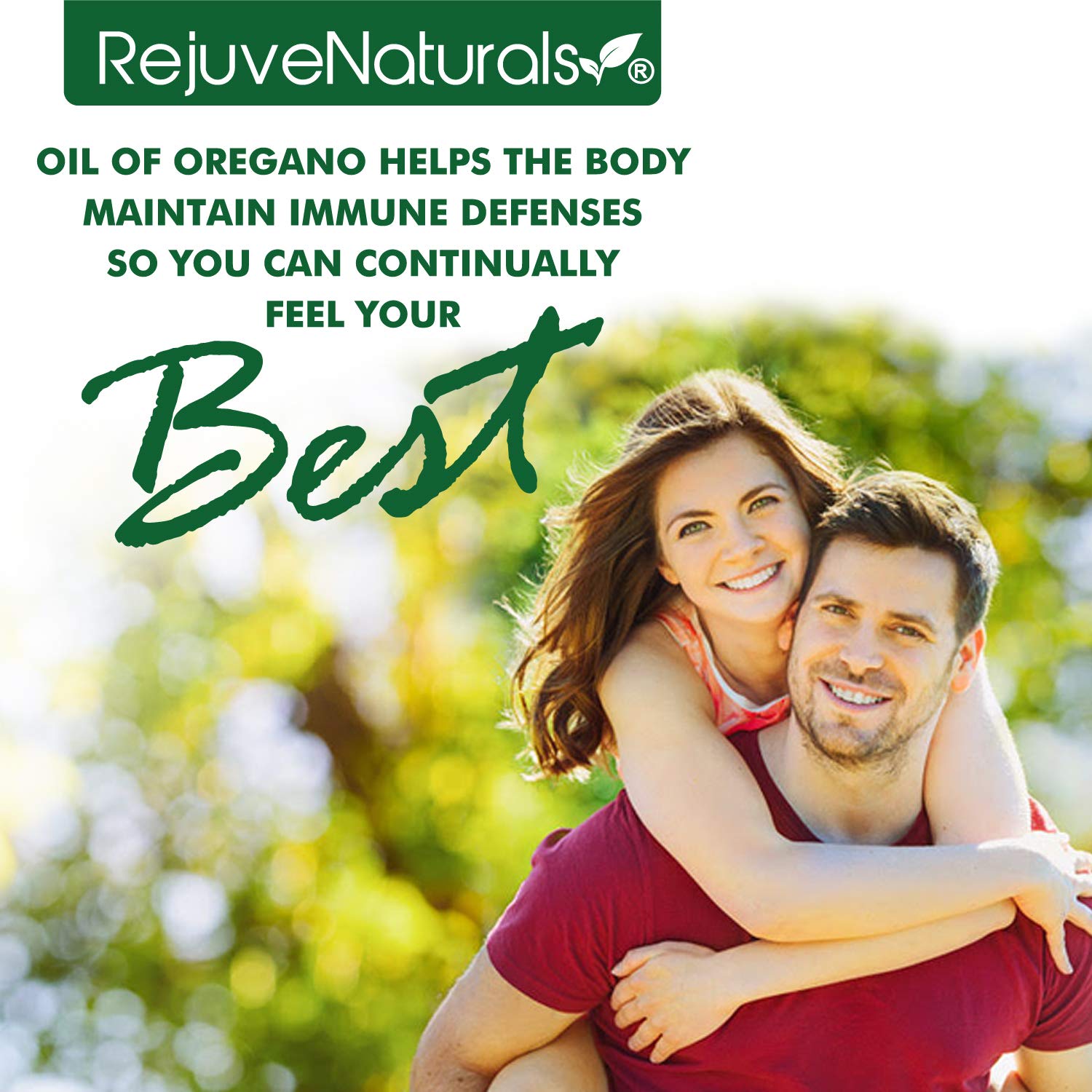 RejuveNaturals Extra Strength Organic Oil of Oregano 86g with olive oil background
