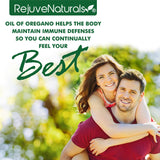RejuveNaturals Extra Strength Organic Oil of Oregano 86g with olive oil background