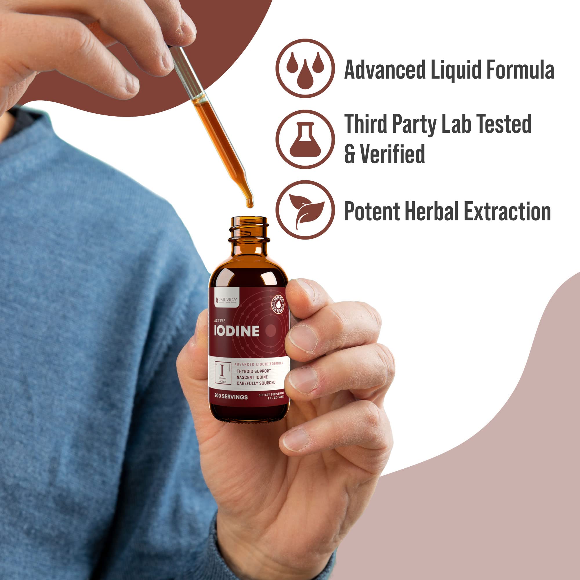 Rejuvica Health Active Iodine liquid supplement lifestyle shot