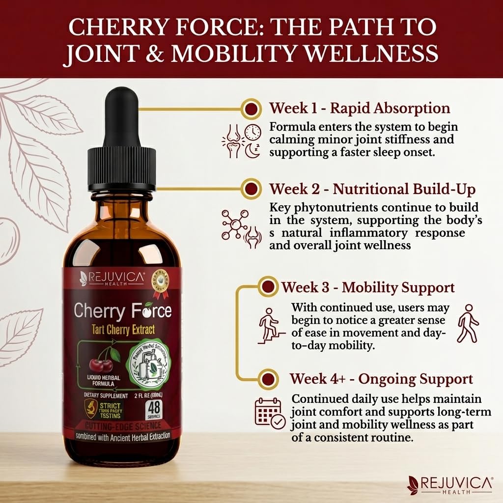 Rejuvica Health Cherry Force liquid supplement packaging