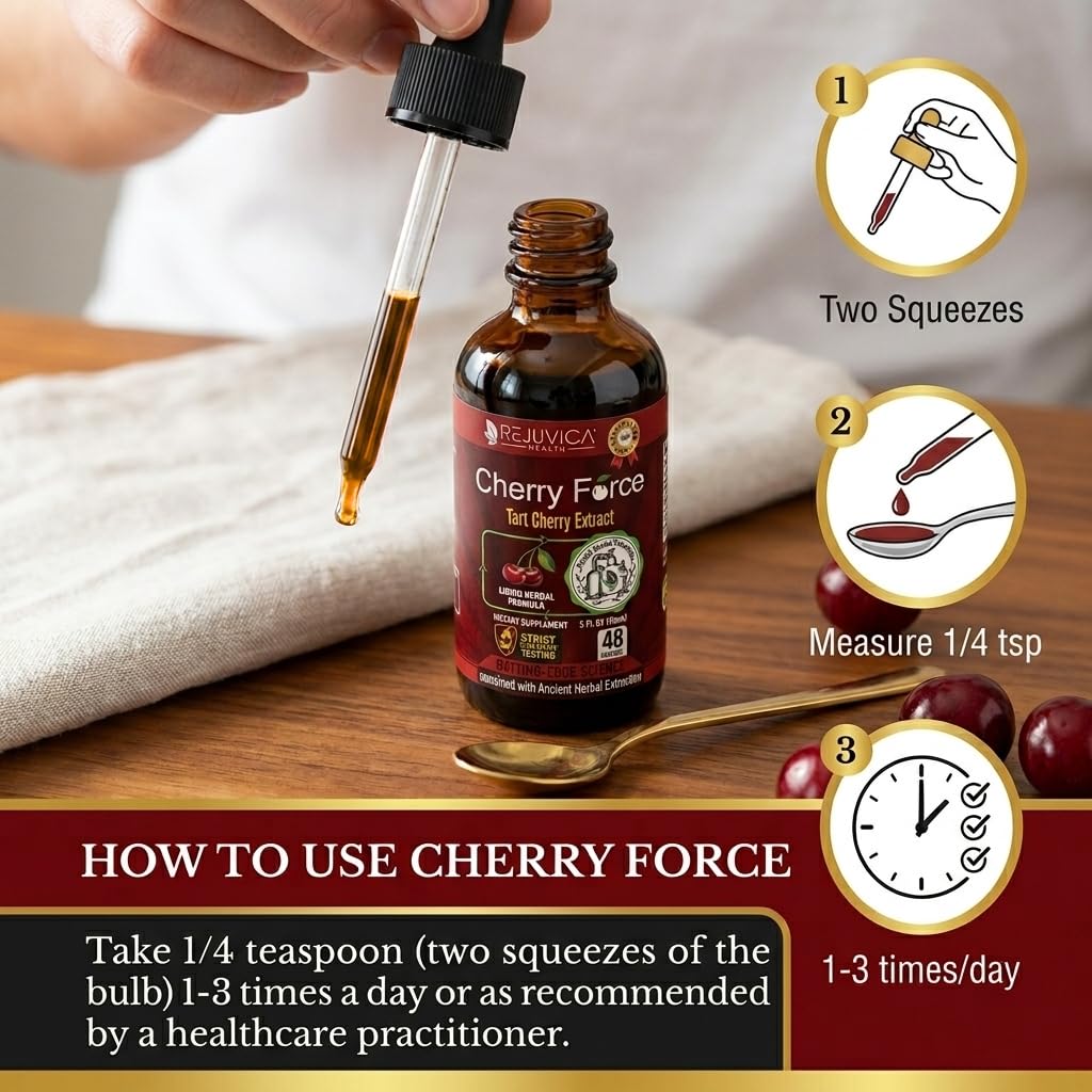 Rejuvica Health Cherry Force liquid supplement with tart cherries