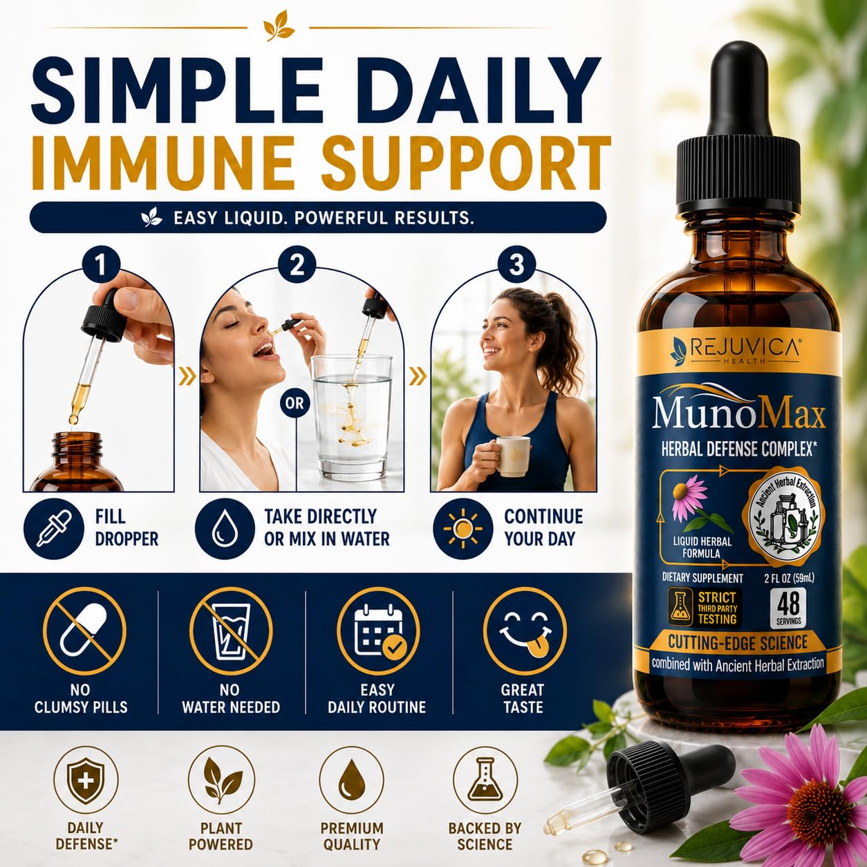 Rejuvica Health Echinacea Liquid Supplement lifestyle scene