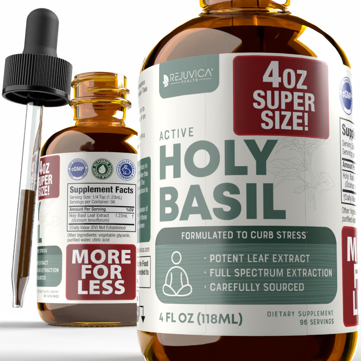 Rejuvica Health Holy Basil Extract 240g front view