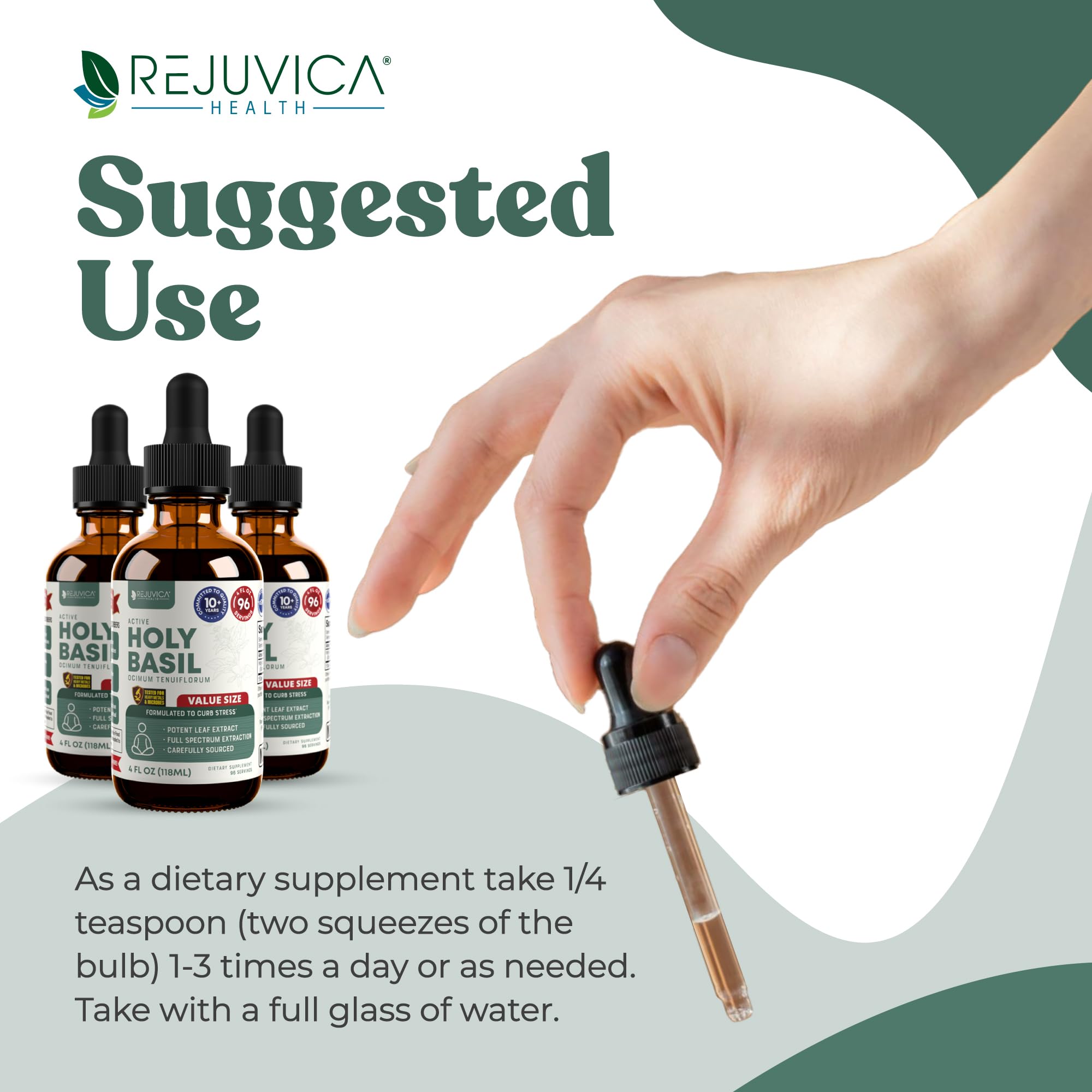 Rejuvica Health Holy Basil Extract 240g packaging
