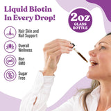 Rejuvica Health Liquid Biotin 5000mcg bottle with dropper