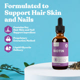 Rejuvica Health Liquid Biotin 5000mcg dropper close-up