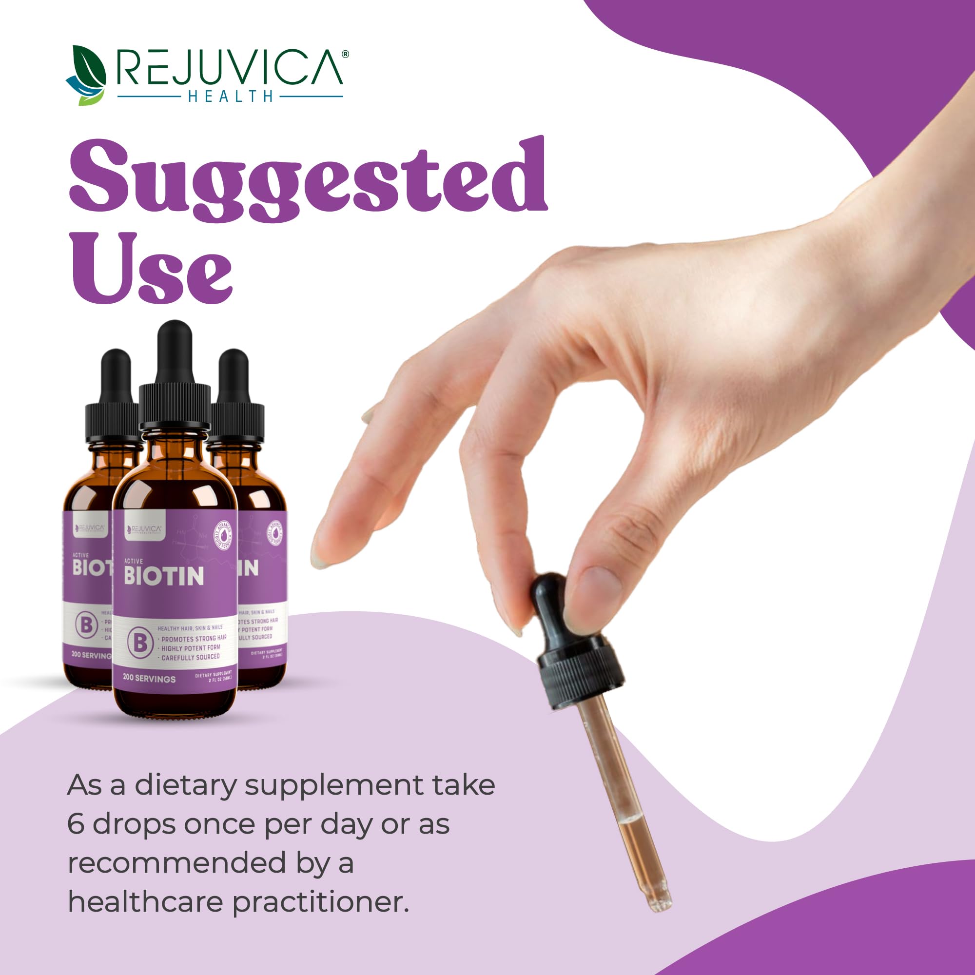 Rejuvica Health Liquid Biotin 5000mcg ingredients list