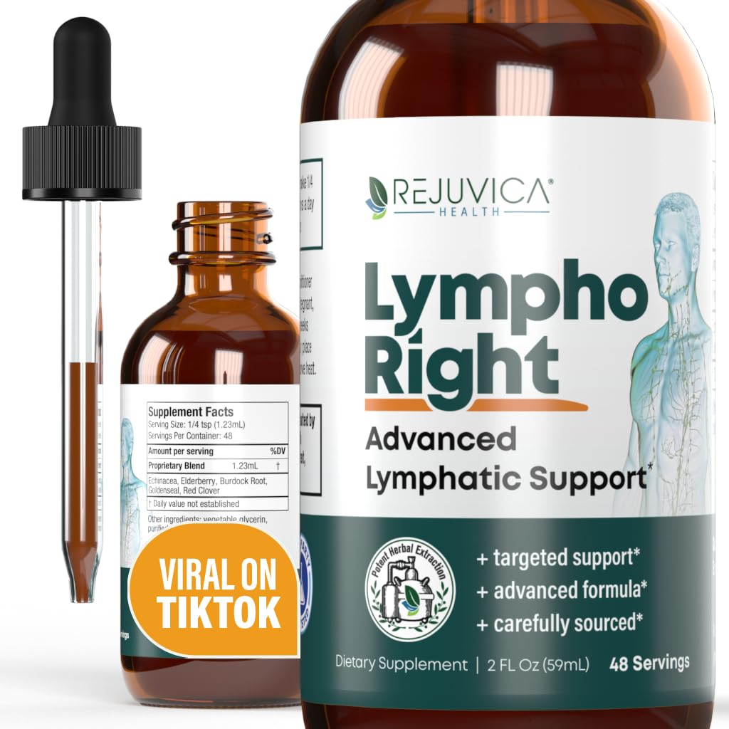 Rejuvica Health LymphoRight Echinacea Liquid Supplement bottle front view