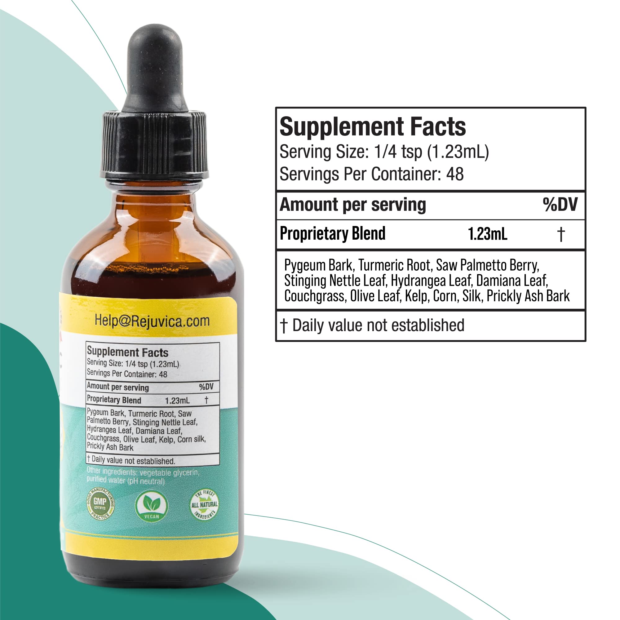 Rejuvica Health Prostavec liquid prostate support with herbal ingredients