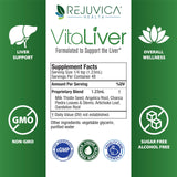 Rejuvica Health VitaLiver Milk Thistle Supplement packaging details