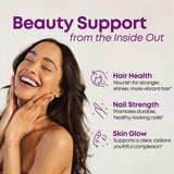 Rejuvicare Hair Skin & Nails Supplement side view showing caplets