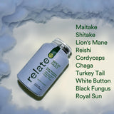 relate Mushroom Complex Supplement back view with ingredient list