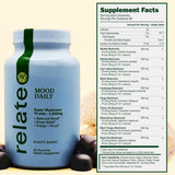 relate Mushroom Complex Supplement top view showing capsule count