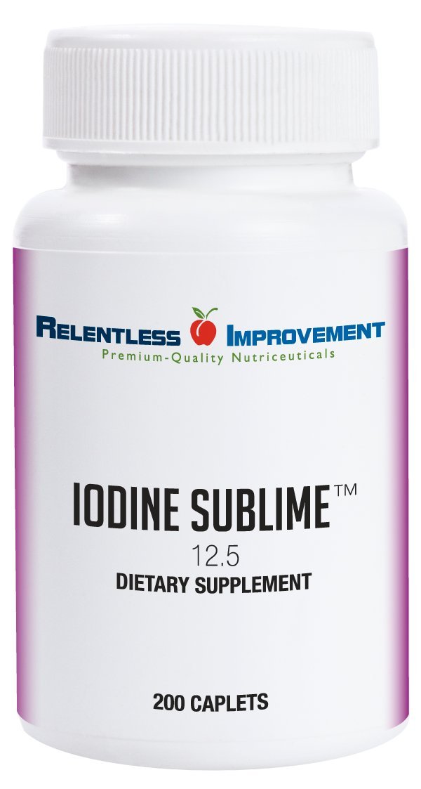 Relentless Improvement Iodine Supplement 200 caplets front view