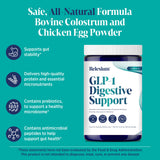 Relesium GLP-1 daily Support Powder in a glass of water