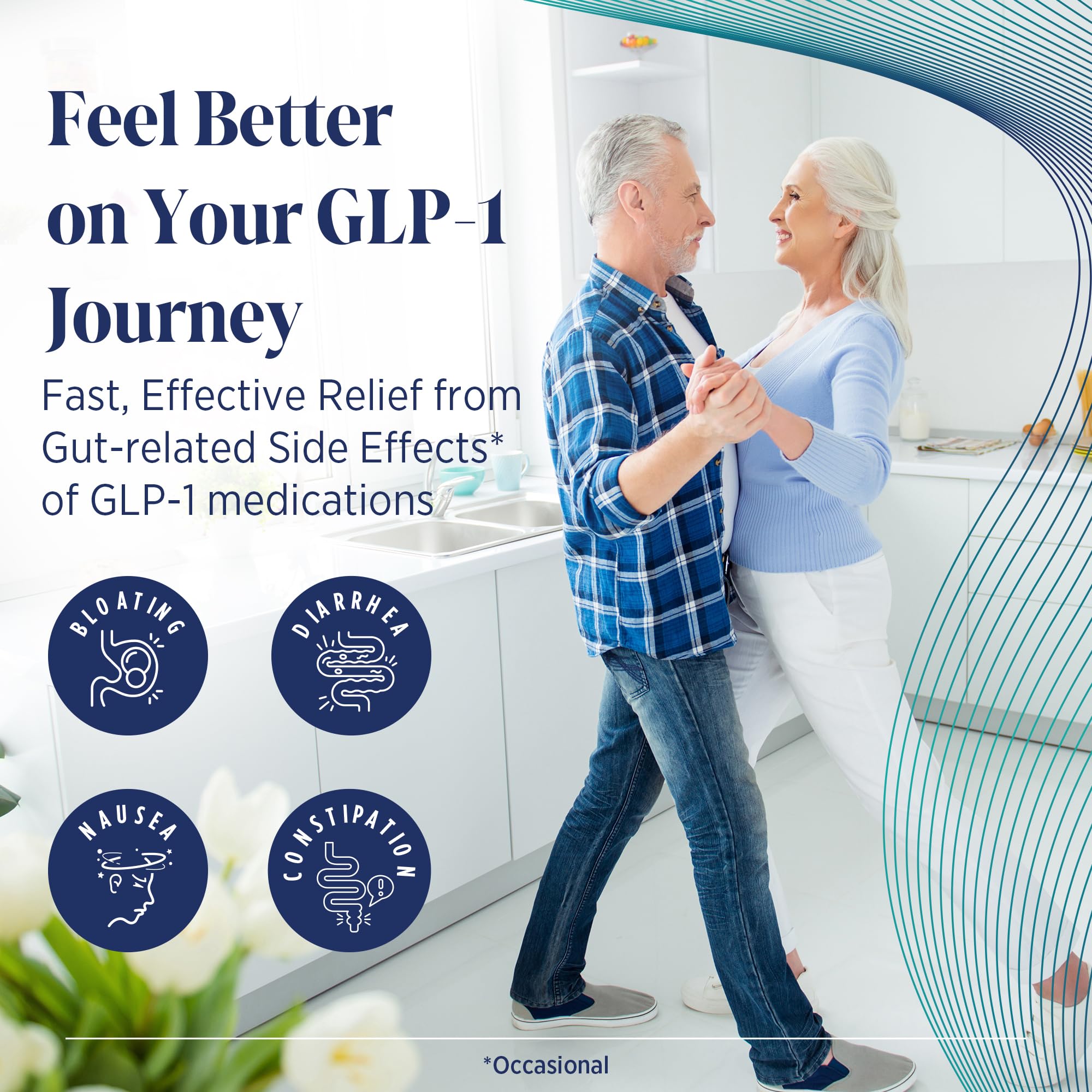 Relesium GLP-1 daily Support Powder mixed with smoothie