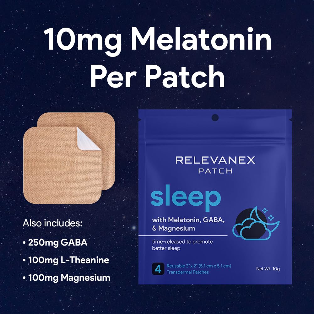 Relevanex Sleep Patch applied on skin