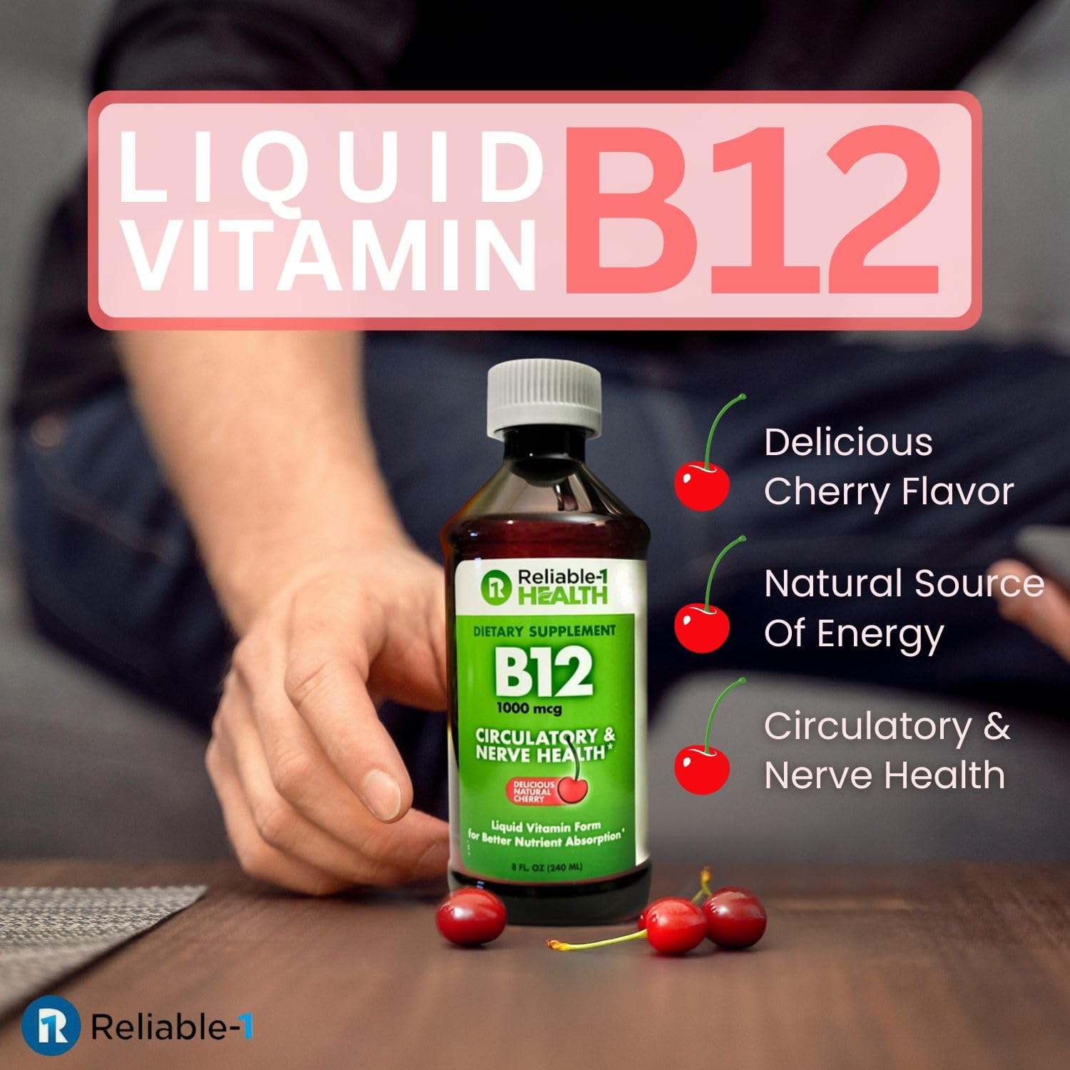 Reliable-1 Laboratories Liquid Vitamin B12 285g side view