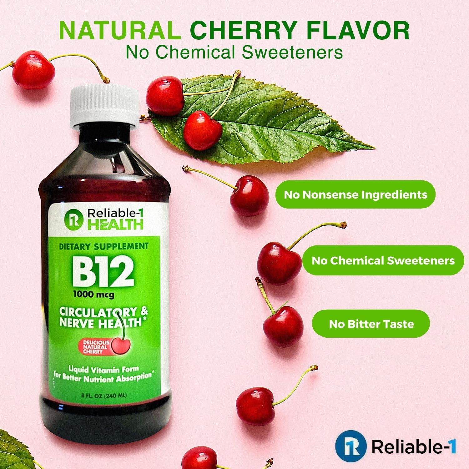 Reliable-1 Laboratories Liquid Vitamin B12 with measuring spoon
