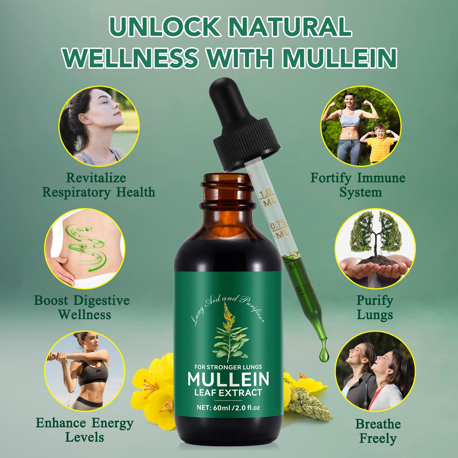 ReliCo Mullein Drops 30ml on a wooden table