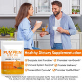 ReliCo Pumpkin Seed Oil Capsules on a wooden table