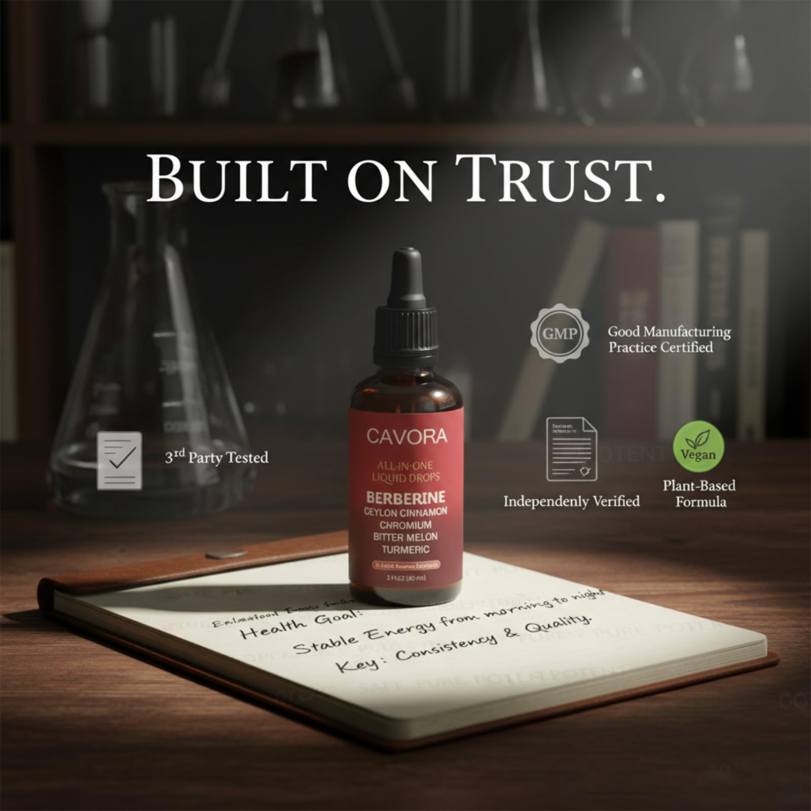 Relify Cinnamon Herbal Supplement displayed with fresh cinnamon sticks