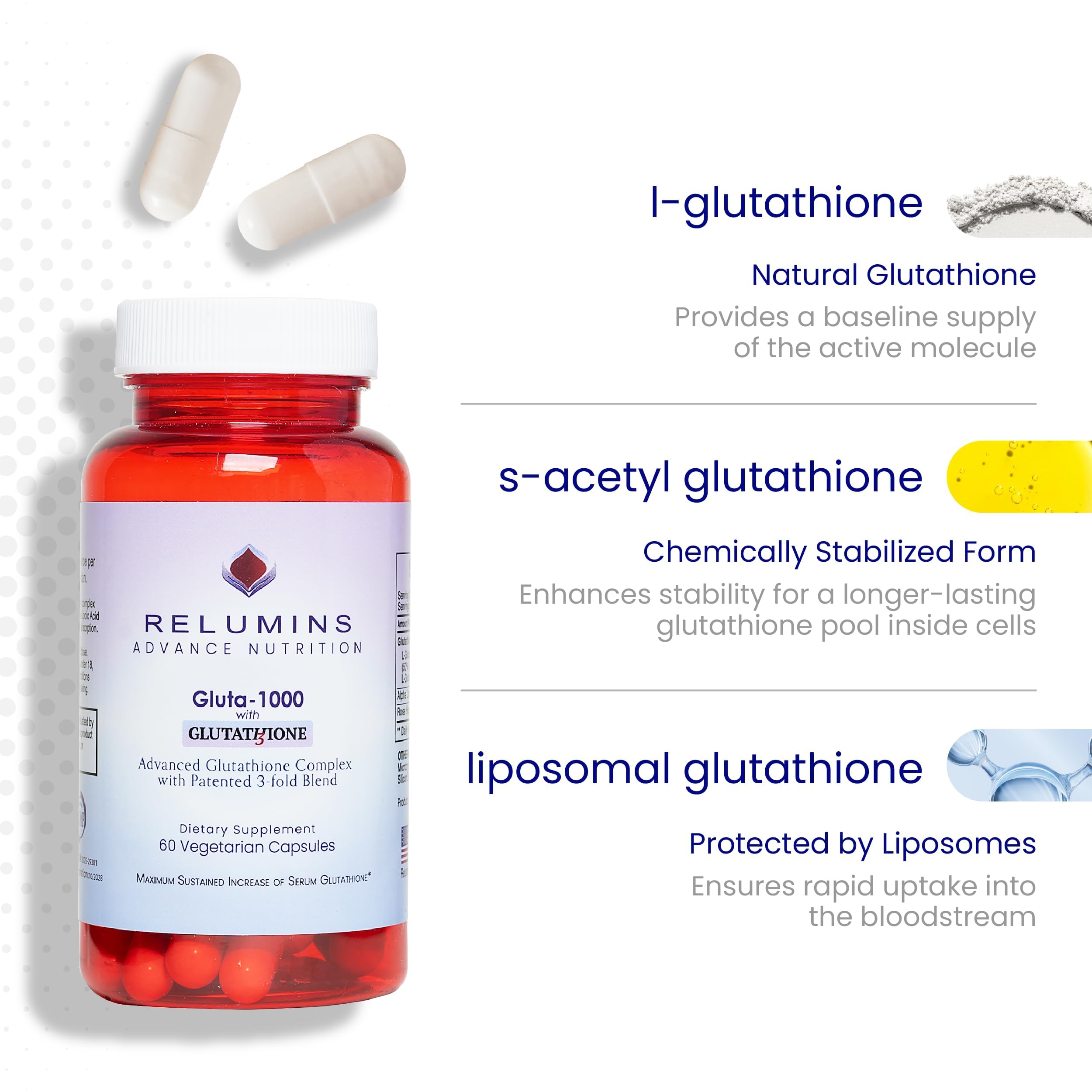 Relumins Advanced Glutathione Complex 1000mg capsule close-up