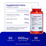 Relumins Advanced Glutathione Complex 1000mg on a wooden table