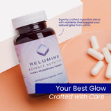 Relumins Summer Glow Vitamin & Mineral Supplement bottle with capsules