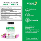 Renew Actives Milk Thistle Capsules 175mg back view