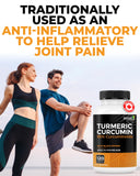 Renew Actives Turmeric Curcumin capsules on a wooden surface