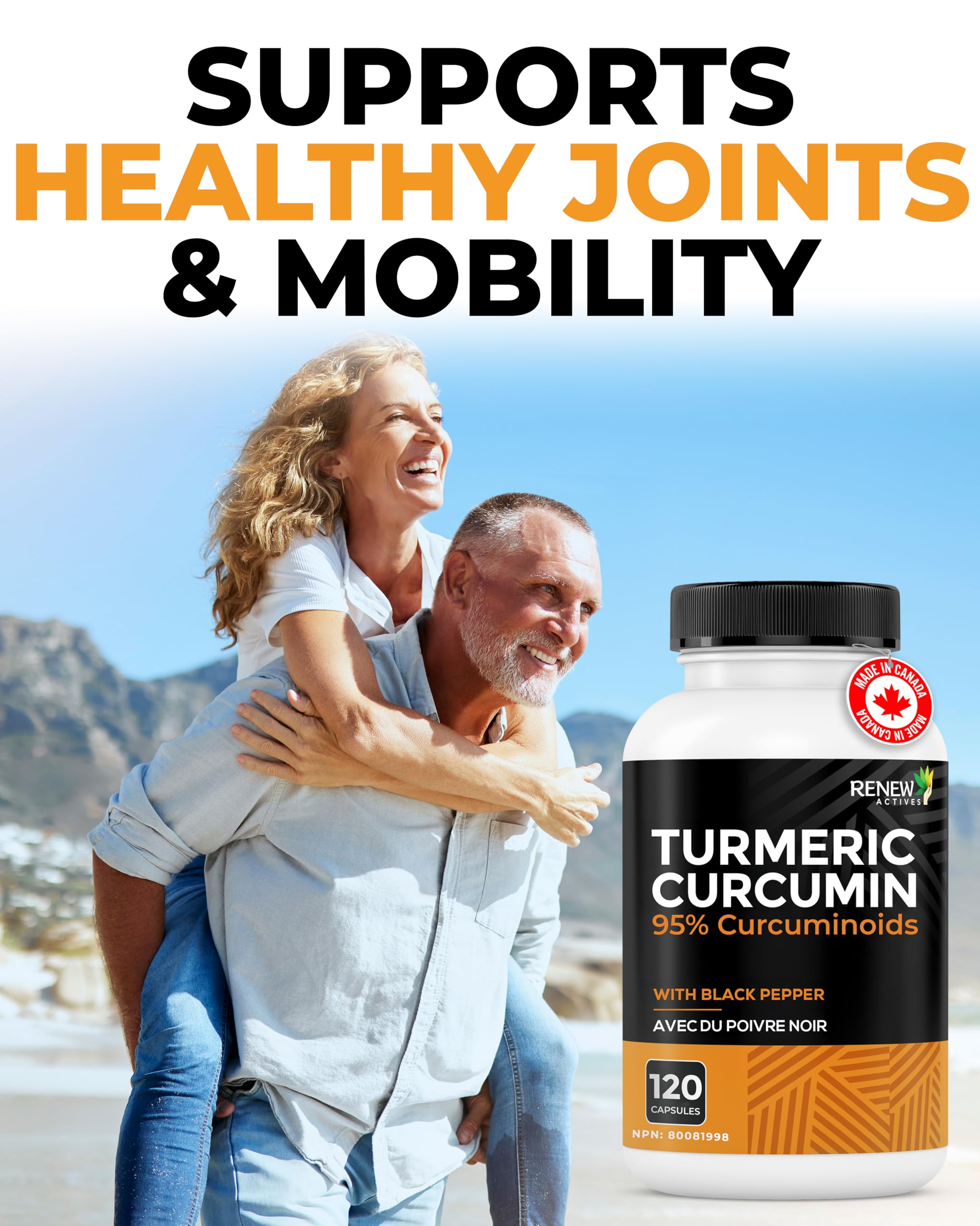 Renew Actives Turmeric Curcumin close-up of capsules