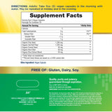 Renew Life Adult Daily daily Prebiotic Fiber capsules on a wooden table