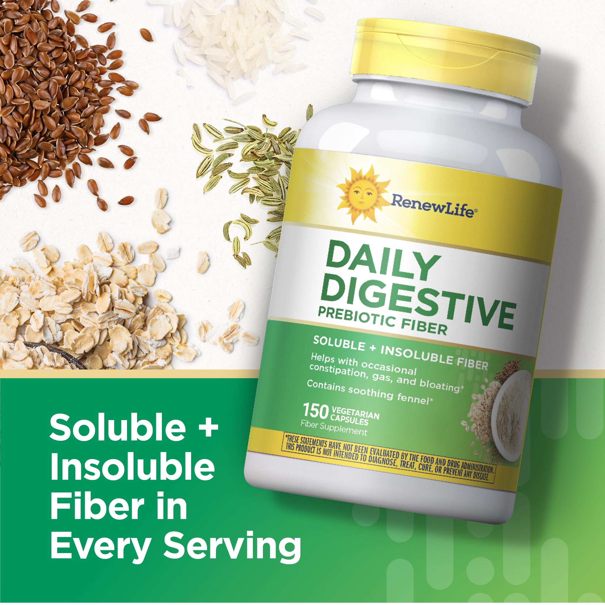 Renew Life Adult Daily daily Prebiotic Fiber packaging side view