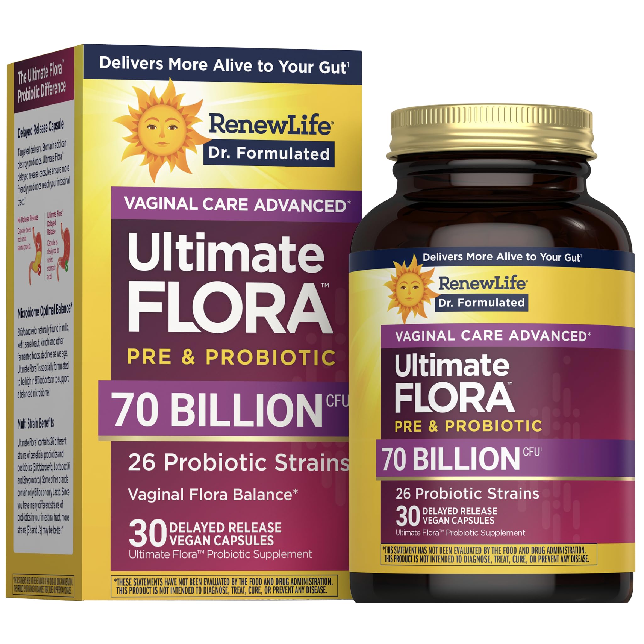 Renew Life Advanced Vaginal Probiotic front view