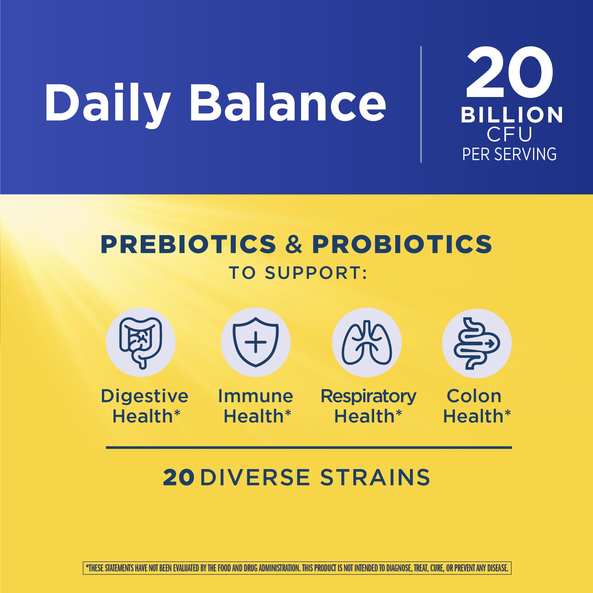 Renew Life Daily Balance Probiotic capsules on a table