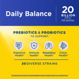 Renew Life Daily Balance Probiotic capsules on a table