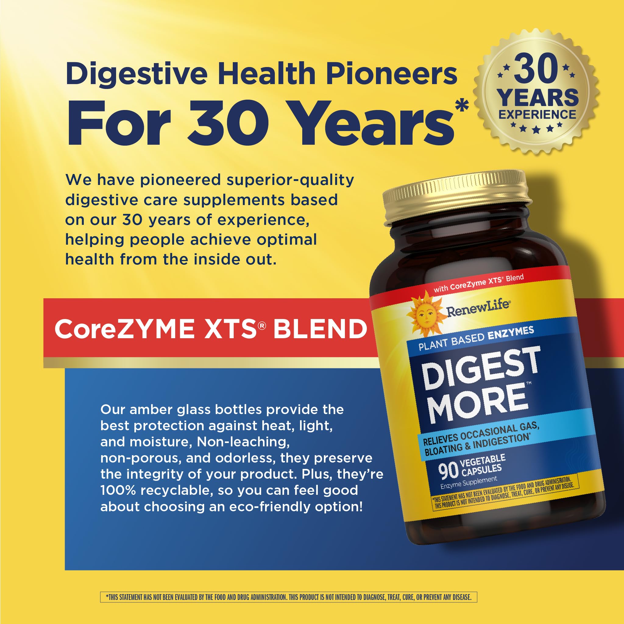 Renew Life daily Enzymes capsules in a hand