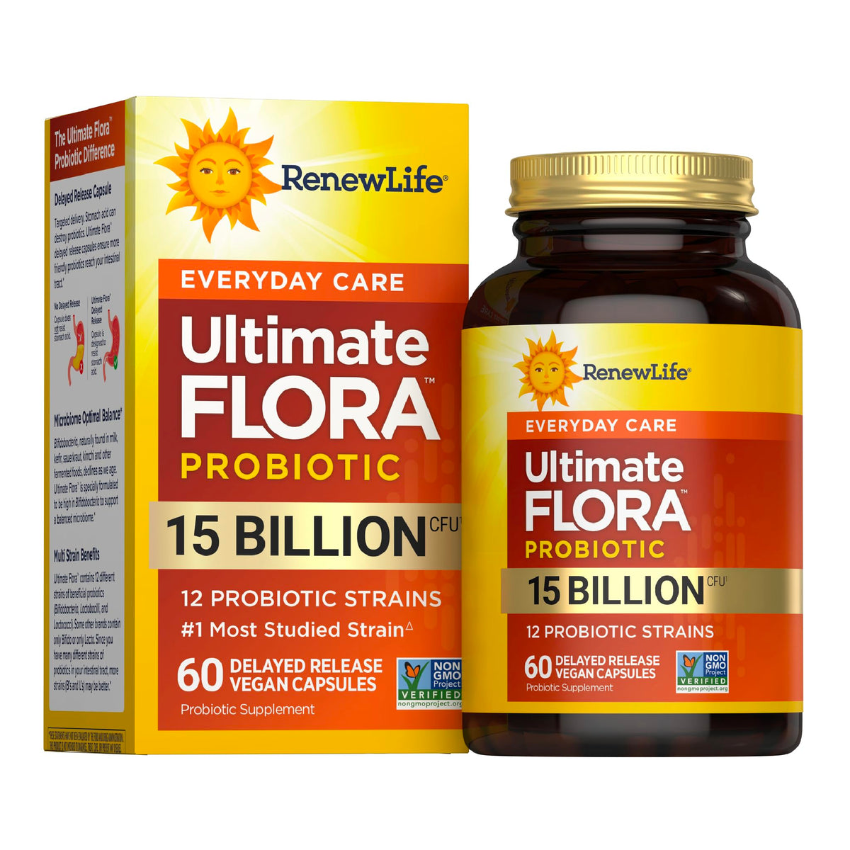 Renew Life Everyday Probiotic Capsules 60 Count front view